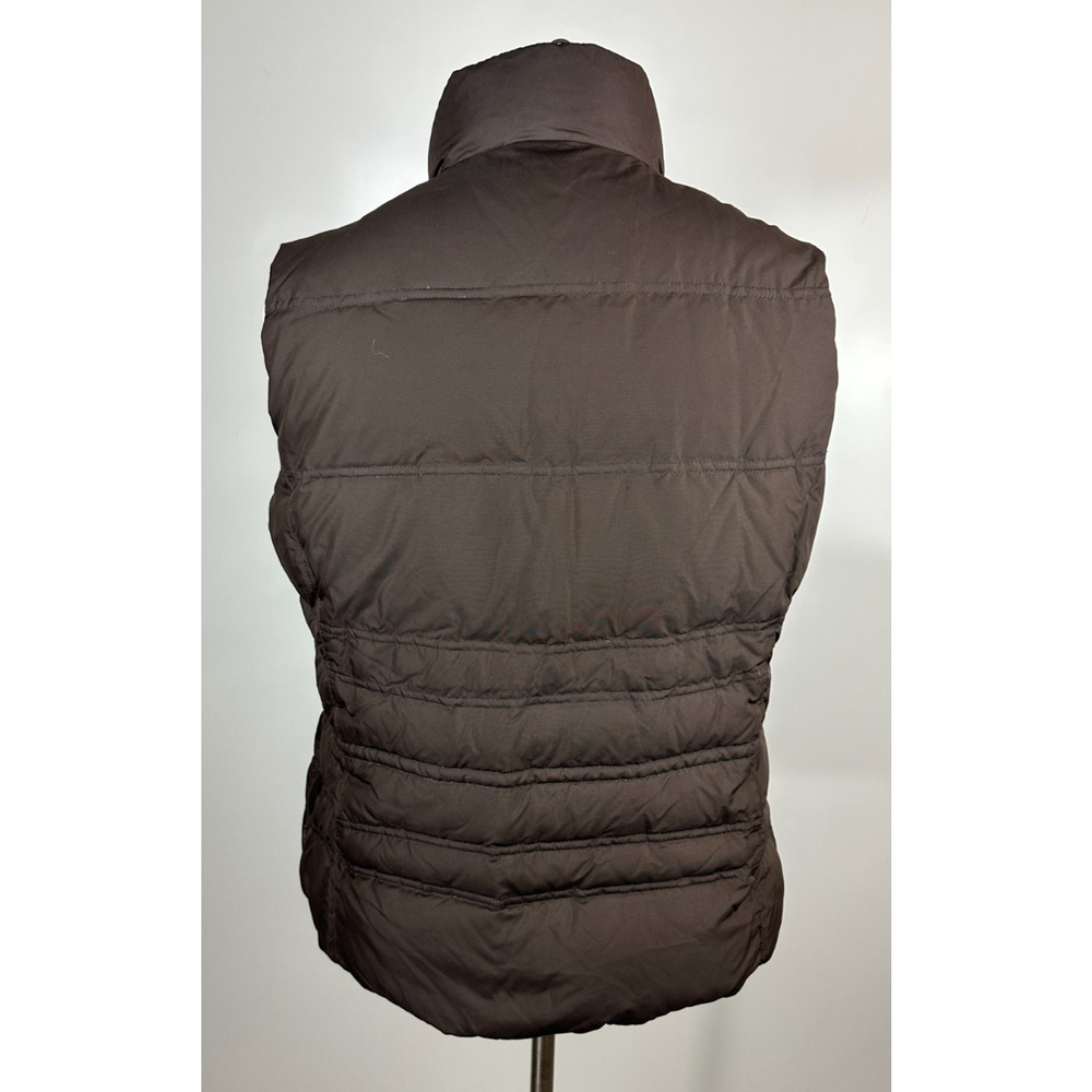 Eddie Bauer Goose Down Puffer Vest Women's XL Brown Quilted Snap Zip Pockets - Picture 7 of 8